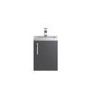 Grey Wall Hung Bathroom Vanity Unit & Basin - W405 x H540mm