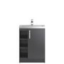 Grey Free Standing Bathroom Vanity Unit & Basin - W605 x H810mm