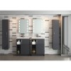Grey Free Standing Bathroom Vanity Unit &amp; Basin - W605 x H810mm