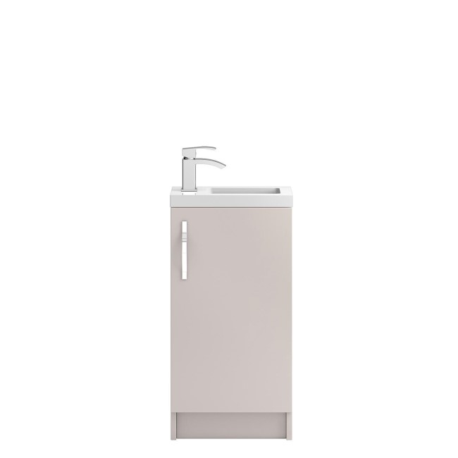 Cashmere Free Standing Compact Bathroom Vanity Unit & Basin - W405 x 850mm