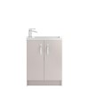 Cashmere Free Standing Compact Bathroom Vanity Unit &amp; Basin - W605 x H850mm