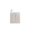 Cashmere Wall Hung Compact Bathroom Vanity Unit &amp; Basin - W505 x H540mm