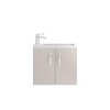 Cashmere Wall Hung Compact Bathroom Vanity Unit &amp; Basin - W605 x H540mm
