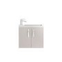 Cashmere Wall Hung Compact Bathroom Vanity Unit & Basin - W605 x H540mm