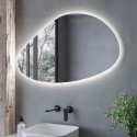 A1/APOLLO1000 ONLY OPENED - Pebble Backlit Heated Bathroom Mirror with Lights 600 x 1000mm - Apollo