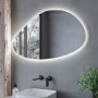 ONLY OPENED - Pebble Backlit Heated Bathroom Mirror with Lights 500 x 800mm - Apollo