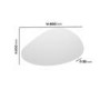 Pebble Backlit Heated Bathroom Mirror with Lights 500 x 800mm - Apollo