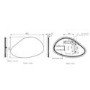 Pebble Backlit Bathroom Mirror with Battery Operated Lights 500 x 800mm - Apollo
