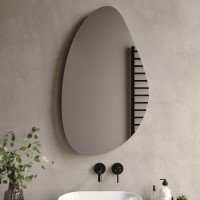 Pebble Frameless Bathroom Mirror 600 x 1000mm - Apollo Pebble Frameless Bathroom Mirror 600 x 1000mm - Apollo