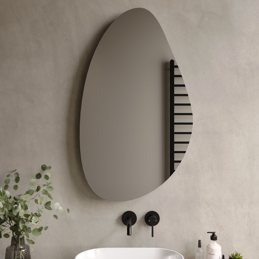 Pebble Frameless Bathroom Mirror 600 x 1000mm - Apollo