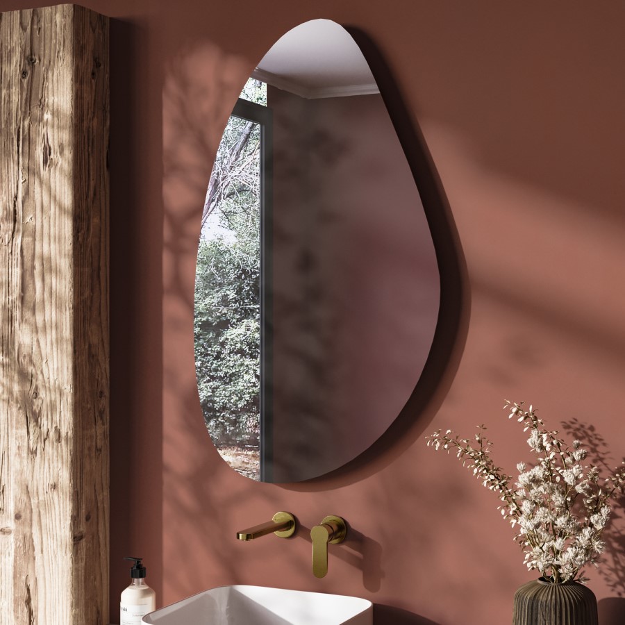 Pebble Frameless Bathroom Mirror 600 x 1000mm - Apollo