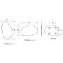 Pebble Frameless Bathroom Mirror 600 x 1000mm - Apollo