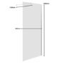 GRADE A1 - 800mm Frameless Wet Room Shower Screen - Corvus