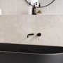 2 Tone Black and Brushed Brass Wall Mounted Basin and Bath Tap Pack - Arissa