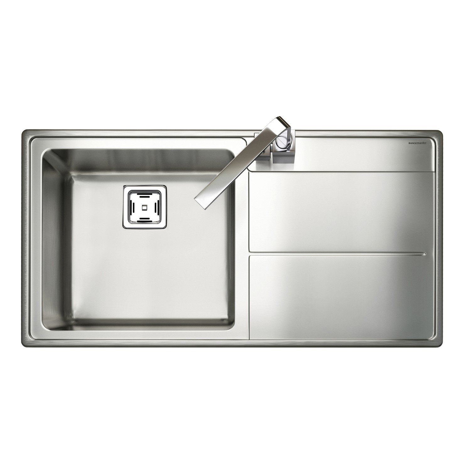 Single Bowl Inset Stainless Steel Kitchen Sink with Righthand Drainer ...