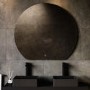 Semi Circle Backlit Heated Bathroom Mirror with Lights 1000 x 900mm - Ara