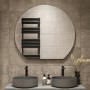 GRADE A1 - Semi Circle LED Bathroom Mirror with Demister 1000 x 900mm - Ara
