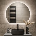 A1/ARA800 ONLY OPENED - Semi Circle LED Bathroom Mirror with Demister 800 x 700mm - Ara