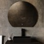 Semi Circle Backlit Heated Bathroom Mirror with Lights 800 x 700mm - Ara