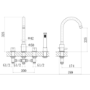 Antique Brass 4 Hole Bath Shower Mixer Tap - Arissa