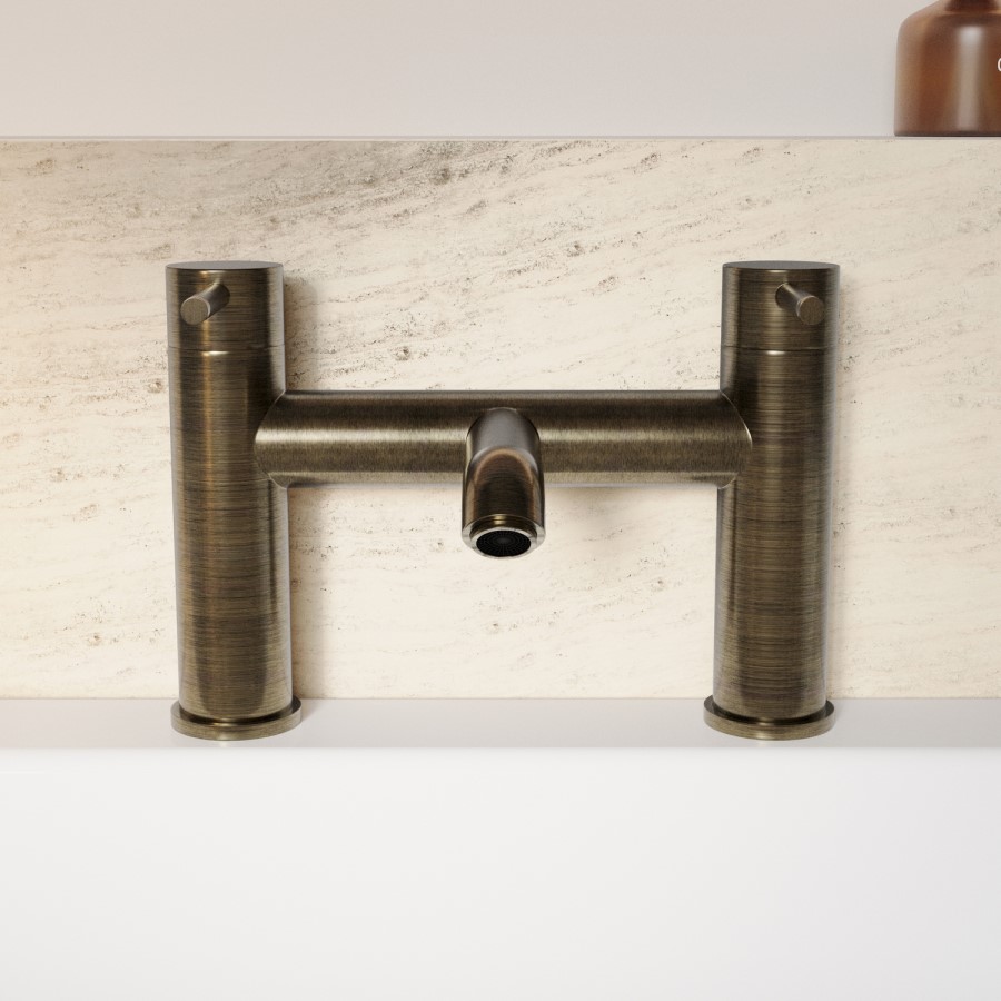 Antique Brass Bath Mixer Tap - Arissa