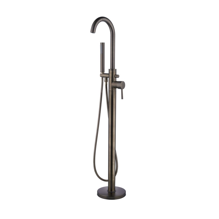 Antique Brass Freestanding Bath Shower Mixer Tap - Arissa