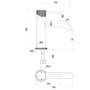 Brushed Brass Fluted Mono Basin Mixer Tap - Arissa