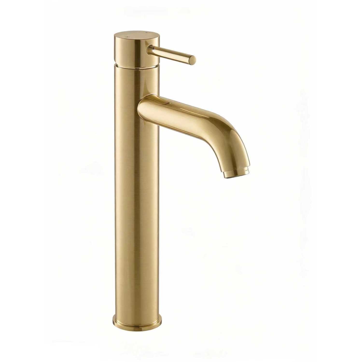 Arissa Brass Brushed Tall Mono Basin Mixer Tap
