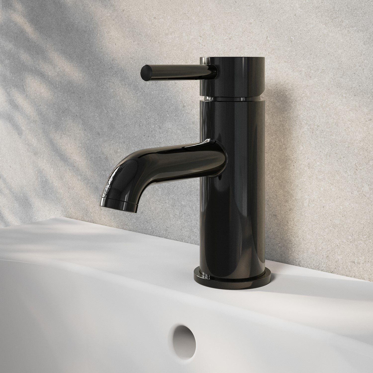 Arissa Black Chrome Mono Basin Mixer Tap