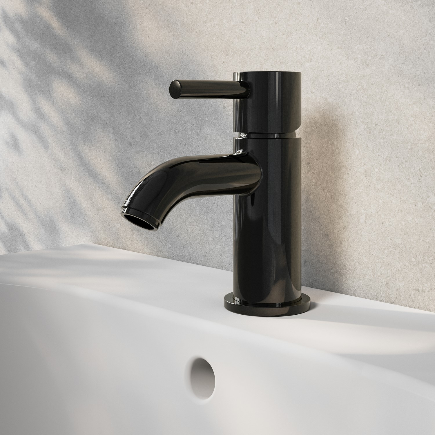 Arissa Black Chrome Cloakroom Mono Basin Mixer Tap
