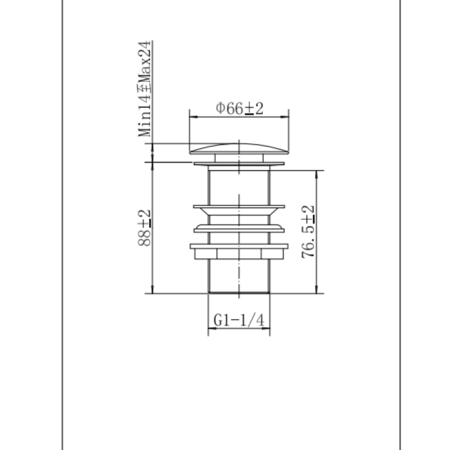 Black Chrome Click Clack Slotted Basin Waste - Arissa