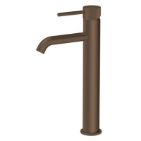 Brushed Bronze Fluted Tall Basin Mono Mixer Tap - Arissa
