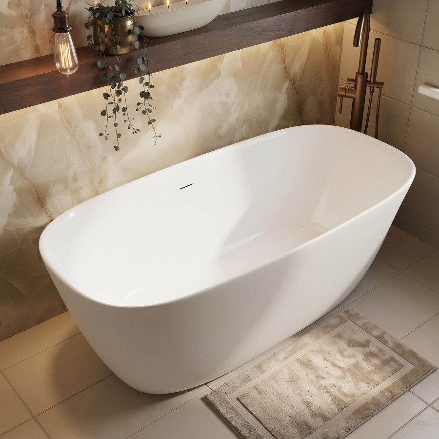 Freestanding Double Ended Bath 1650 x 780mm - Arcus