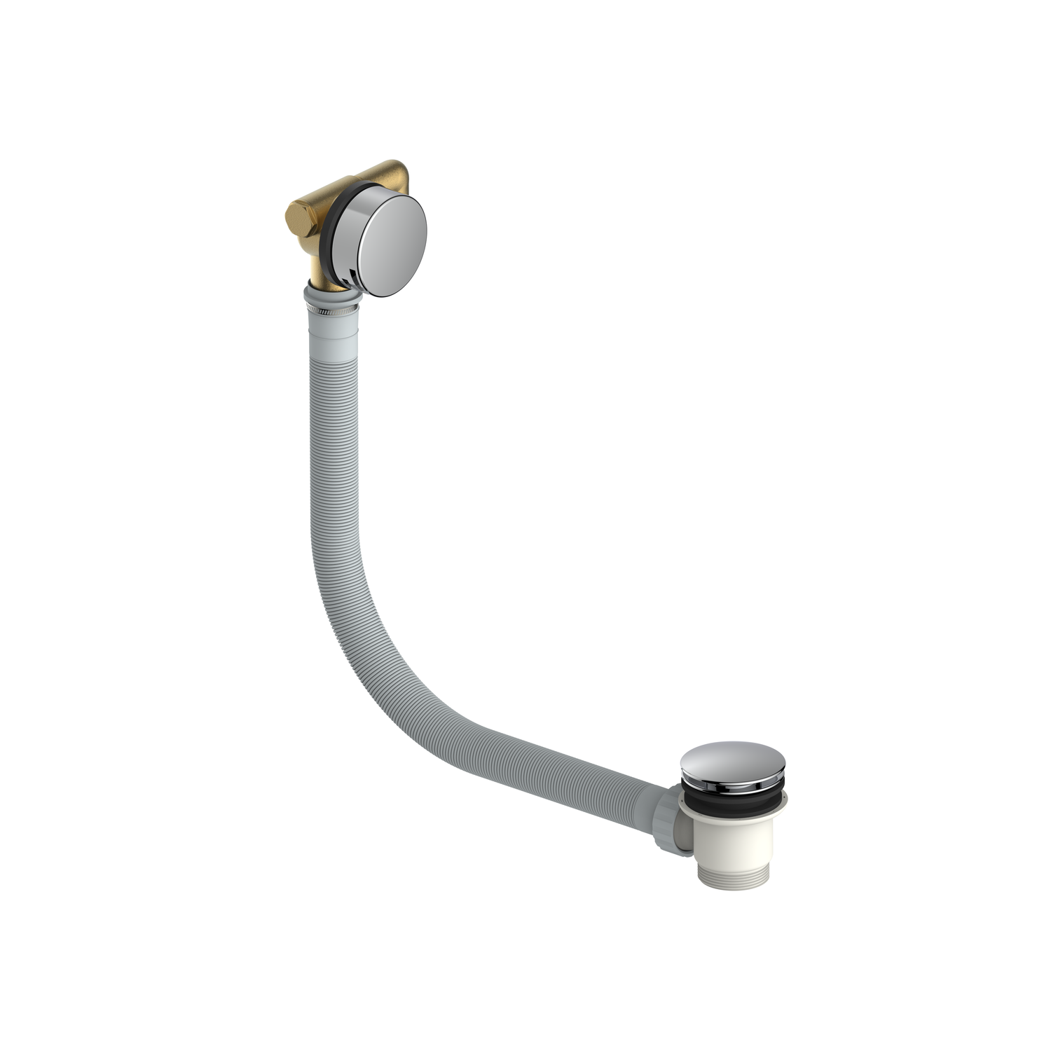 Arissa Chrome Overflow Bath Filler Tap & Click Clack Waste