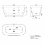 Matt White Freestanding Double Ended Bath 1650 x 780mm - Arcus