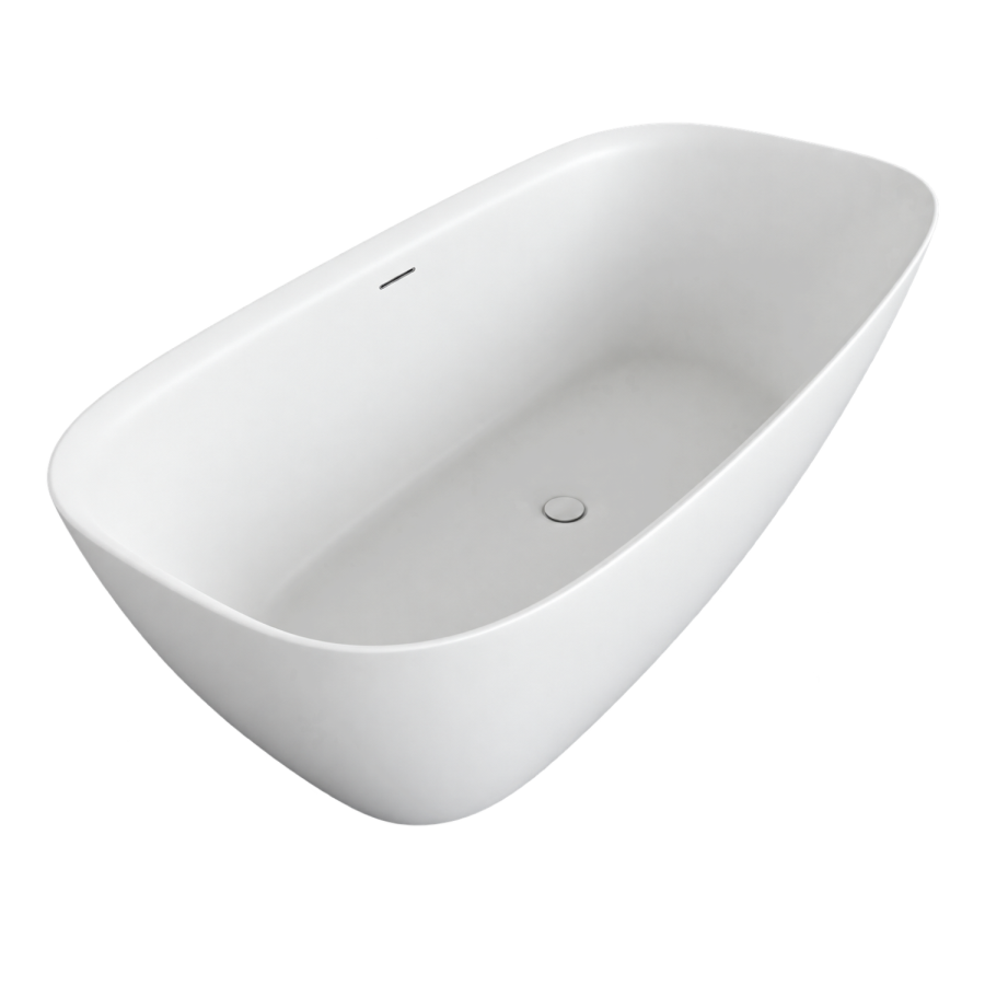 Matt White Freestanding Double Ended Bath 1650 x 780mm - Arcus