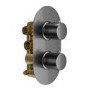 Gunmetal Grey 2 Outlet Concealed Thermostatic Mixer Shower Valve  - Arissa