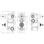Gunmetal Grey 2 Outlet Concealed Thermostatic Mixer Shower Valve  - Arissa