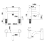 GRADE A2 - Gunmetal Bath Filler Tap - Arissa