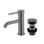 Gunmetal Cloakroom Mono Basin Mixer Tap With Waste - Arissa