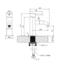 Gunmetal Cloakroom Mono Basin Mixer Tap With Waste - Arissa