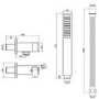 Gunmetal Grey Shower Hand Shower with Wall Bracket - Arissa