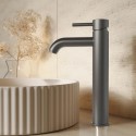 ARGMTALLBM Gunmetal Tall Mono Basin Mixer Tap - Arissa