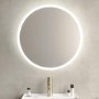 Round Tiltable Bathroom Mirror with Lights 600mm - Arissa