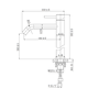 GRADE A2 - Black Tall Single Lever Mono Basin Mixer Tap - Arissa