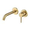 GRADE A1 - Brushed Brass Wall Mounted Basin Mixer Tap - Arissa