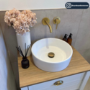 ONLY OPENED - Brushed Brass Wall Mounted Basin Mixer Tap - Arissa