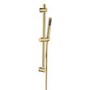 Brushed Brass  Round Adjustable Height Slide Rail Kit with Hand Shower - Arisssa