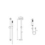 GRADE A1 - Brushed Brass Shower Slider Riser Rail Kit - Arissa