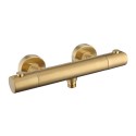 ARIBB018 Brushed Brass 1 Outlet Thermostatic Exposed Bar Shower Valve - Arissa